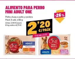 AhorraMas ONE Alimento para perro mini adult oferta