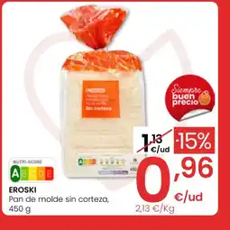 Eroski EROSKI Pan de molde sin corteza oferta