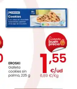 Eroski EROSKI Galleta cookies sin palma oferta