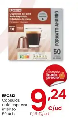 Eroski EROSKI Cápsulas café espresso intenso oferta