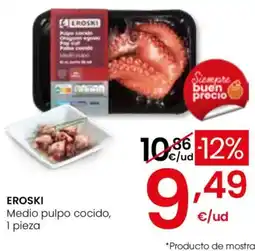 Eroski EROSKI Medio pulpo cocido oferta