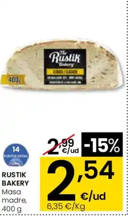 Eroski RUSTIK BAKERY Masa madre oferta