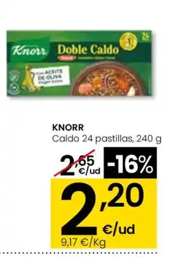 Eroski KNORR Caldo 24 pastillas oferta