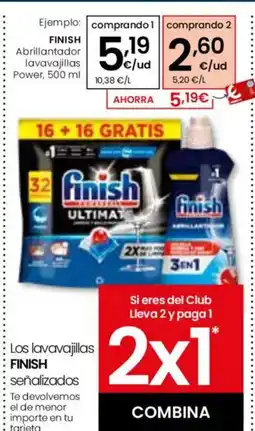 Eroski FINISH Abrillantador lavavajillas Power oferta