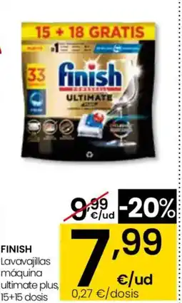 Eroski FINISH Lavavajillas máquina ultimate plus oferta