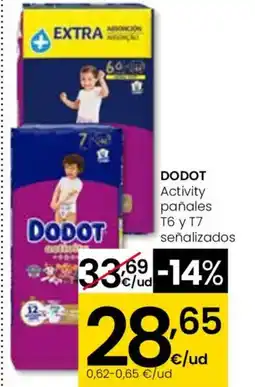 Eroski DODOT Activity pañales oferta