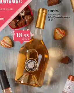 Supermercados Plaza MIRAVAL Vino rosado D.O. Côtes en Provence oferta
