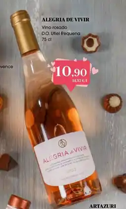 Supermercados Plaza ALEGRIA DE VIVIR Vino rosado D.O. Utiel Requena oferta