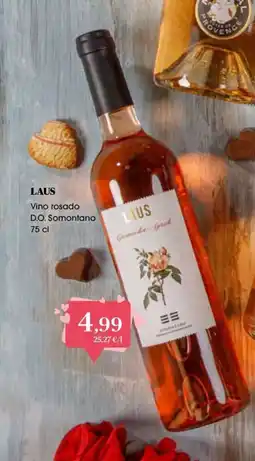 Supermercados Plaza LAUS Vino rosado D.O. Somontano oferta