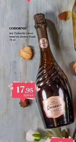 Supermercados Plaza CODORNIU Ars Collecta cava reserva Grand Rosé oferta