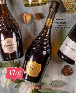 Supermercados Plaza CODORNIU Ars Collecta cava reserva Blanc de Blancs oferta