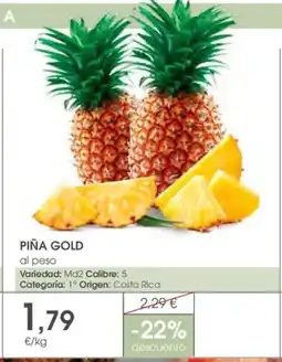 Supermercados Plaza Piña gold oferta