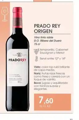 Supermercados Plaza PRADOREY Vino tinto roble D.O. Ribera del Duero oferta