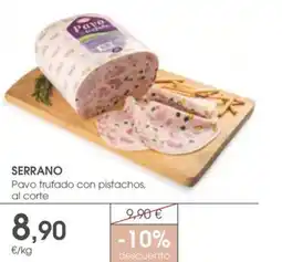 Supermercados Plaza SERRANO Pavo trufado con pistachos oferta