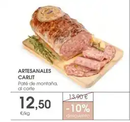 Supermercados Plaza ARTESANALES CARLIT Paté de montaña oferta