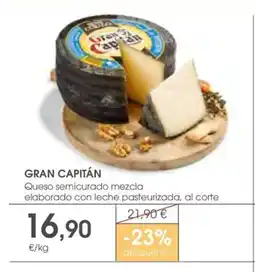 Supermercados Plaza GRAN CAPITÁN Queso semicurado mezcla elaborado con leche pasteurizada, al corte oferta