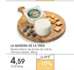 Supermercados Plaza LA QUESERA DE LA VERA Queso fresco de leche de cabra mini por piezas oferta