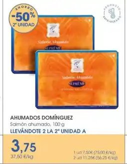 Supermercados Plaza AHUMADOS DOMÍNGUEZ Salmón ahumado oferta