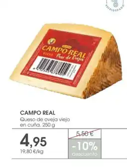 Supermercados Plaza CAMPO REAL Queso de oveja viejo en cuña oferta