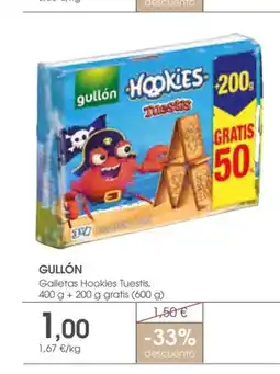Supermercados Plaza GULLÓN Galletas Hookies Tuestis oferta