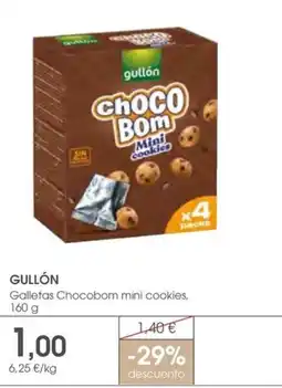 Supermercados Plaza GULLÓN Galletas Chocobom mini cookies oferta