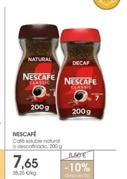 Supermercados Plaza NESCAFÉ Café soluble natural o descafinado oferta
