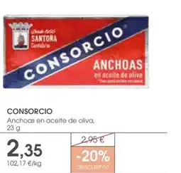 Supermercados Plaza CONSORCIO Anchoas en aceite de oliva oferta