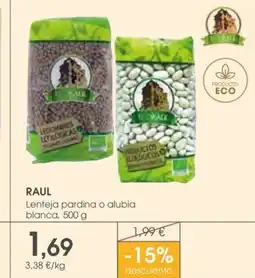 Supermercados Plaza RAUL Lenteja pardina o alubia blanca oferta