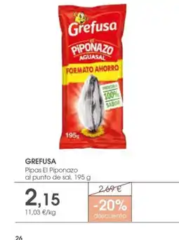 Supermercados Plaza GREFUSA Pipas El Piponazo al punto de sal oferta