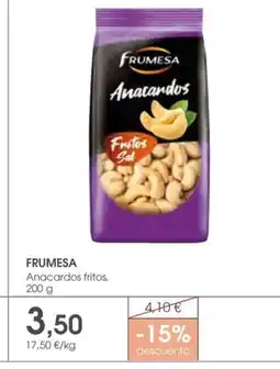 Supermercados Plaza FRUMESA Anacardos fritos oferta