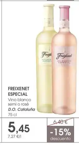 Supermercados Plaza FREIXENET ESPECIAL Vino blanco semi o rosé D.O. Cataluña oferta