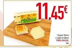 Masymas TRES OSCOS Queso Tierno o Light en Barra oferta