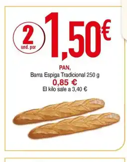 Masymas Pan barra espiga tradicional oferta