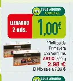 Masymas ARTIQ Rollitos de Primavera con Verduras oferta