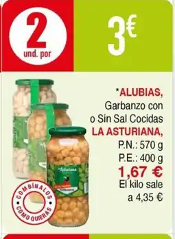 Masymas ALUBIAS, Garbanzo con o Sin Sal Cocidas oferta