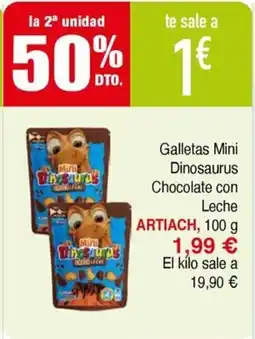 Masymas ARTIACH Galletas Mini Dinosaurus Chocolate con Leche oferta