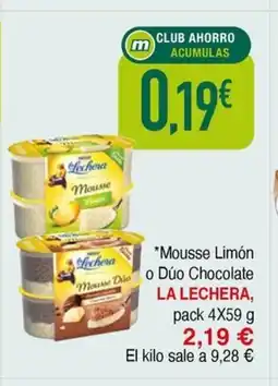 Masymas LA LECHERA Mousse Dio o Dúo Chocolate oferta