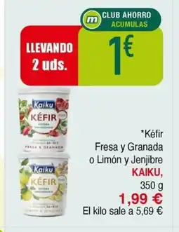 Masymas KAIKU Kéfir Fresa y Granada o Limón y Jenjibre oferta