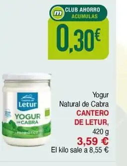 Masymas CANTERO DE LETUR Yogur Natural de Cabra oferta