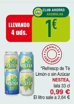 Masymas NESTEA Refrescp de Té Limón o sin Azúcar oferta