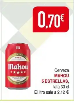 Masymas MAHOU 5 ESTRELLAS Cerveza oferta