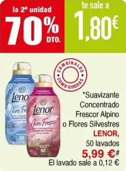 Masymas LENOR Suavizante Concentrado Frescor Alpino Air Fresco Flores Silvestres oferta