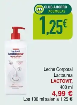 Masymas LACTOVIT Leche Corporal Lactourea oferta