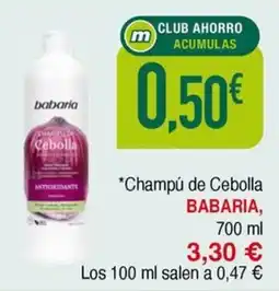 Masymas BABARIA Champú de Cebolla oferta