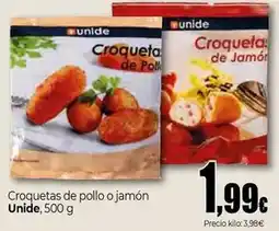 Unide Supermercados Unide - croquetas de pollo o jamón oferta