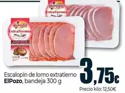 Unide Supermercados Elpozo - escalopín de lomo extratierno oferta