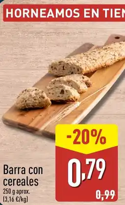 ALDI Barra con cereales oferta