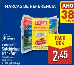 ALDI CAMPOFRÍO Salchichas frankfurt oferta