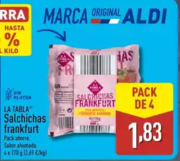 ALDI LA TABLA Salchichas frankfurt oferta