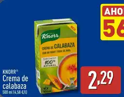 ALDI KNORR Crema de calabaza oferta